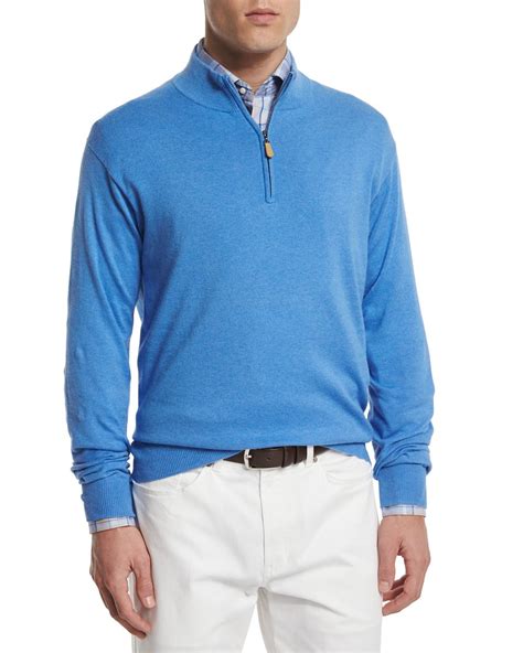 Cashmere and Cotton Zip Pullover 